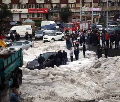 Կարկուտ՝ Գյումրիում