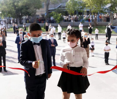 Աշակերտներ, թիվ 153 դպրոցի բացում