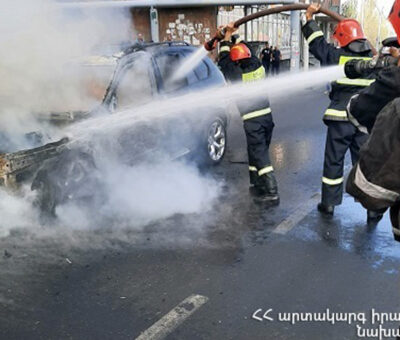 Երեւանում BMW է այրվել