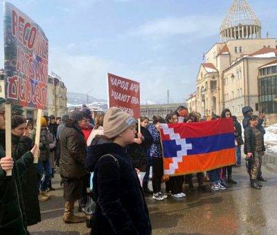 Ցույց՝ Ստեփանակերտում