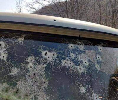 Գնդակոծված ոստիկանական ավտոմեքենա Արցախում