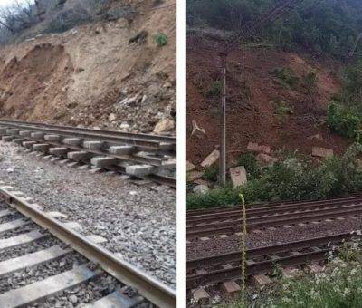 Սողանք Վրաստանում՝ երկաթգծի վրա