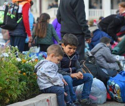 Արցախցի փախստական, տեղահանված երեխաները Գորիսում