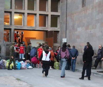 Արցախից տեղահանվածները Գորիսում