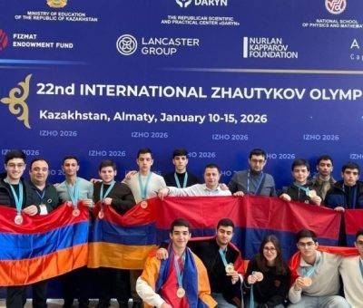 Հայ դպրոցականներն արժանացել են 4 ոսկե, 2 արծաթե և 15 բրոնզե մեդալների ժաուտիկովյան 22-րդ միջազգային օլիմպիադայում