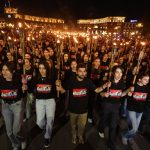 «Պայքարը շարունակվում է». Ջահերով երթը Երևանում