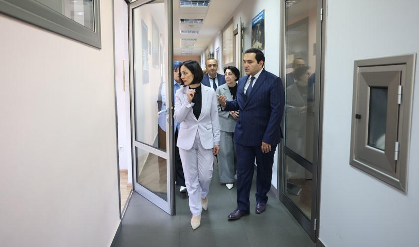 Ժաննա Անդրեասյանն այցելել է Հայաստանի ազգային պոլիտեխնիկական համալսարանի հիմնական դպրոցի նոր մասնաշենք